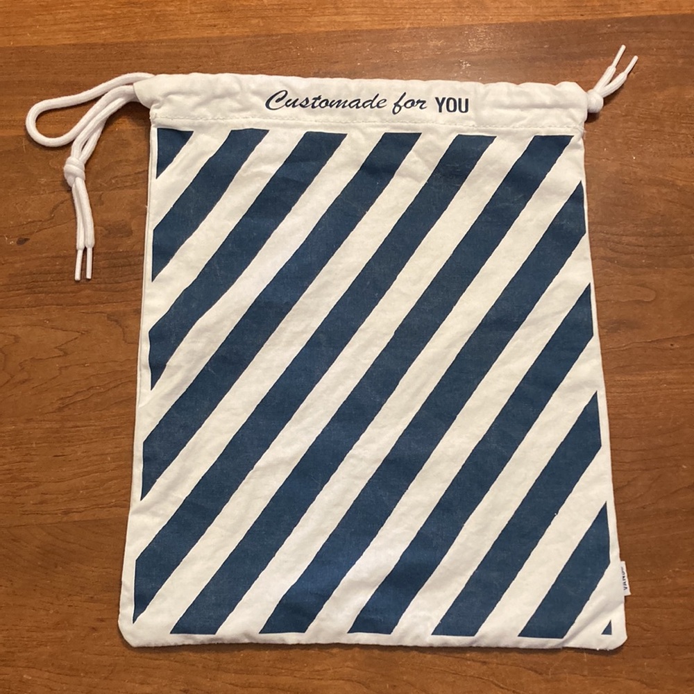 VANS BLUE & WHITE CUSTOM DUST SNEAKER SHOE BAG